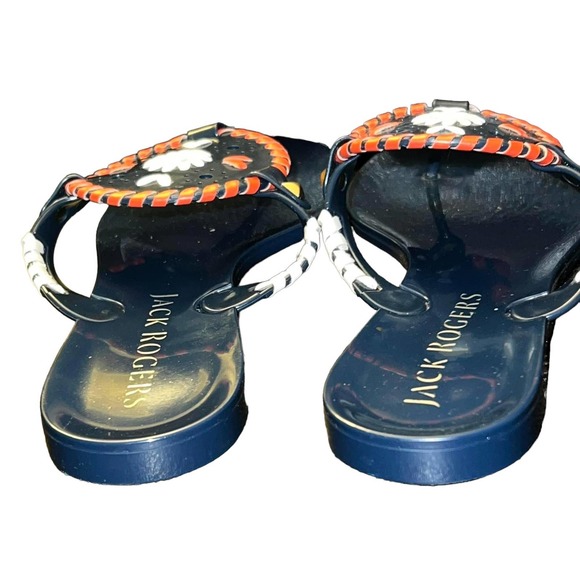 Jack Rogers Blue Georgica Jelly Thong Flat Sandals Size 6 - Picture 5 of 5